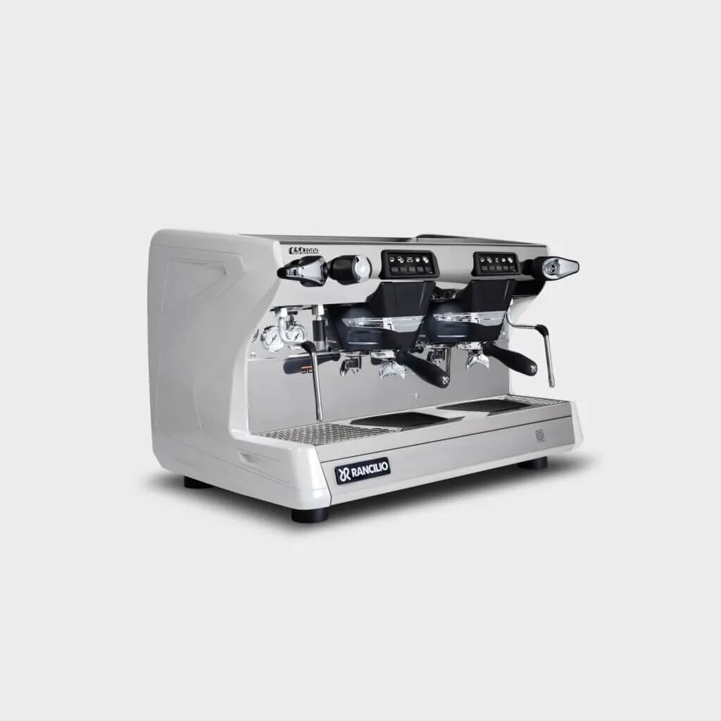 Ekspres dwugrupowy do kawy Classe 5 USB w kolorze białym - przód, prawy bok