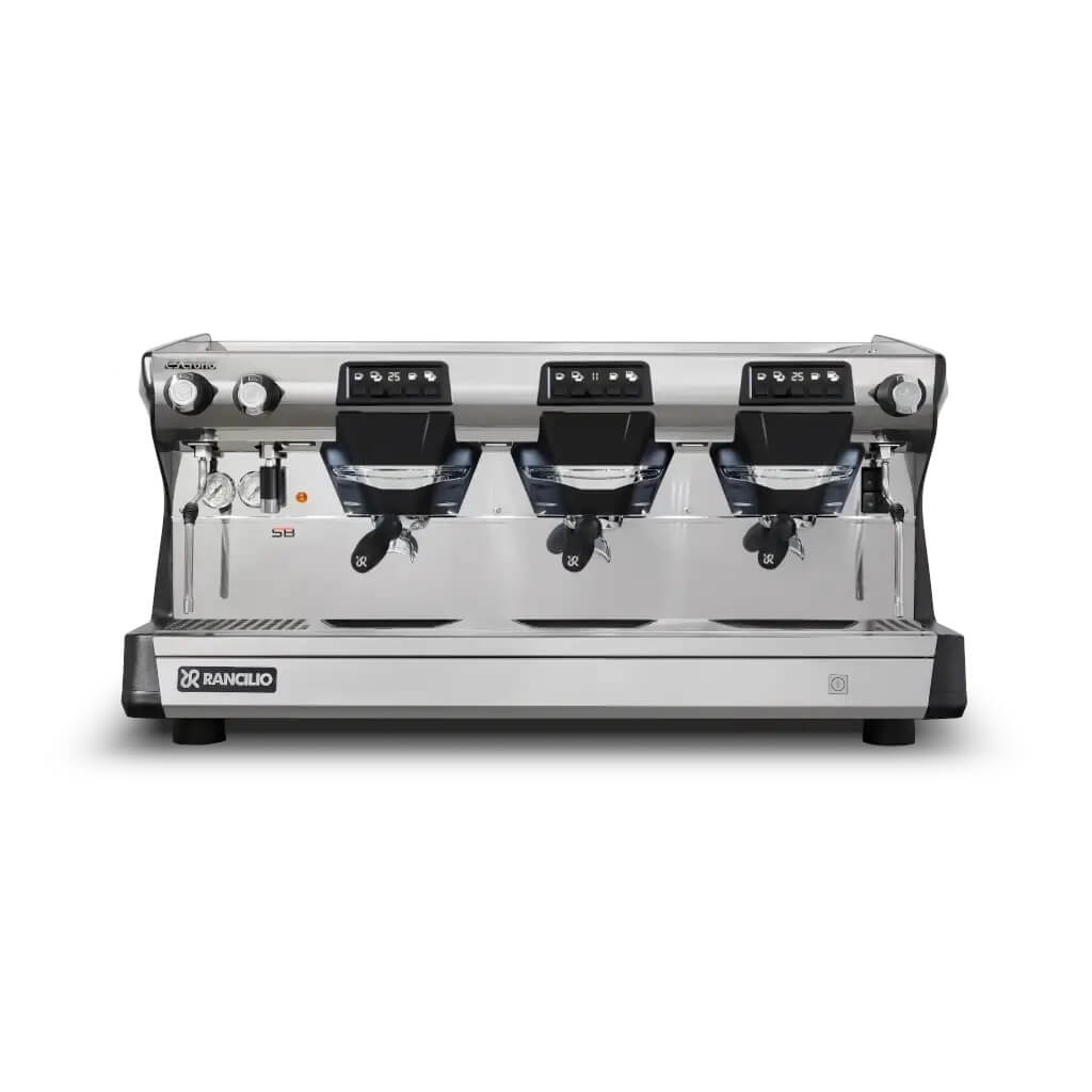 Ekspres trzygrupowy do kawy Classe 5 USB w kolorze czarnym - przód