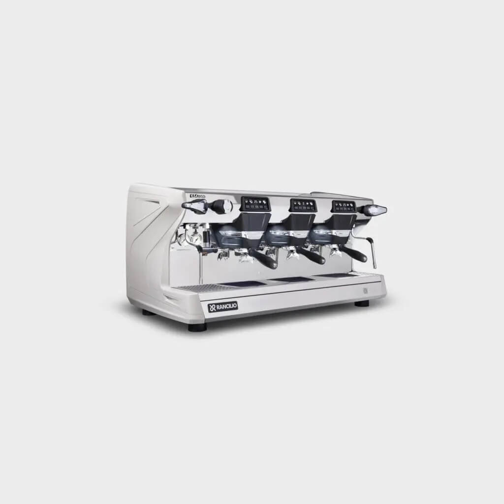 Ekspres trzygrupowy do kawy Classe 5 USB w kolorze szarym - przód, prawy bok