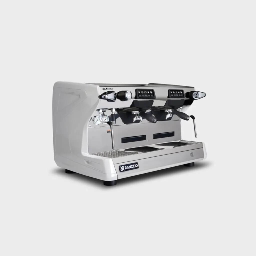 Ekspres dwugrupowy do kawy Classe 5 USB w kolorze białym - przód, prawy bok