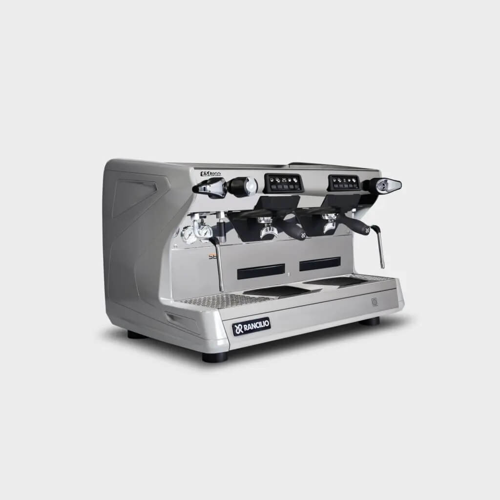 Ekspres dwugrupowy do kawy Classe 5 USB w kolorze szarym - przód, prawy bok