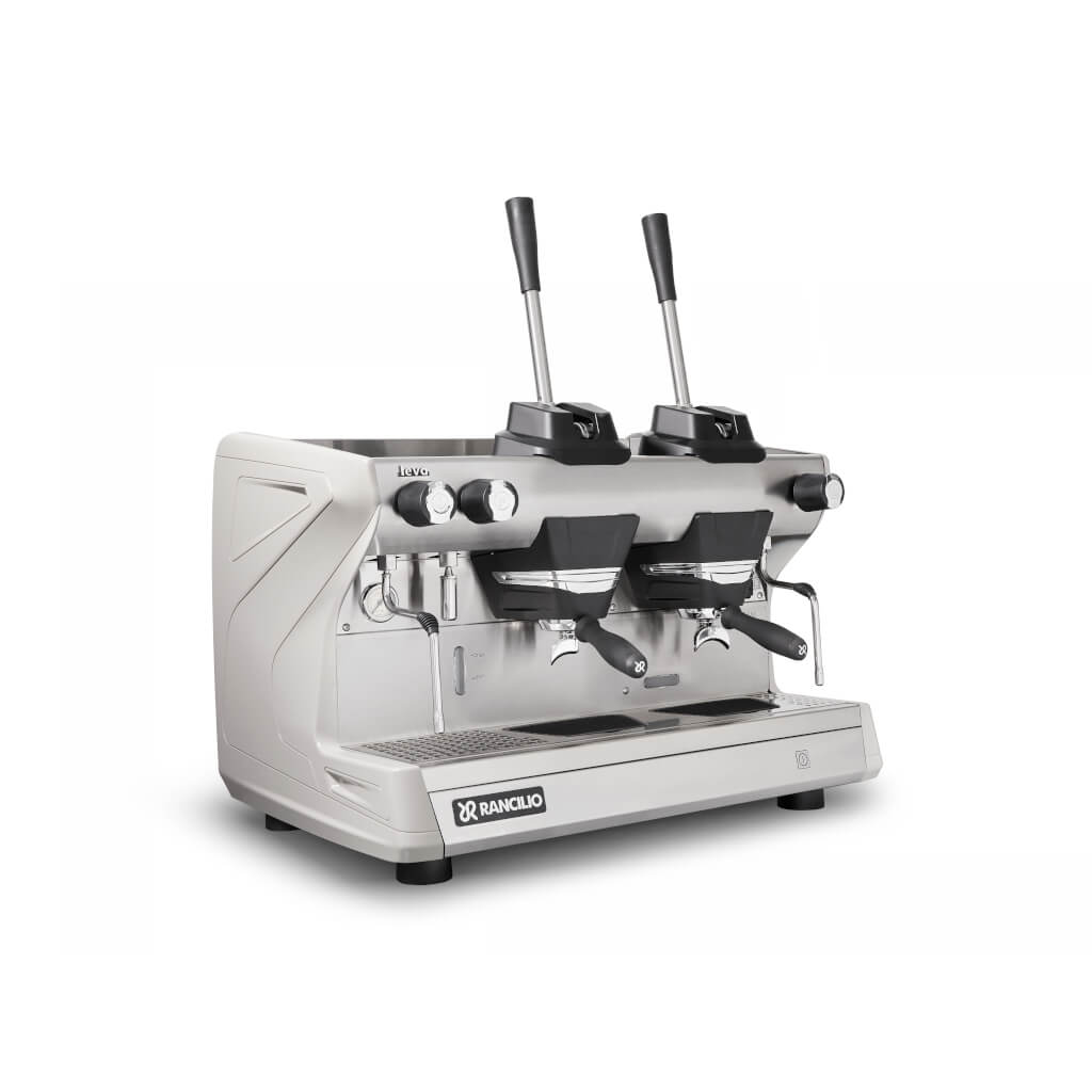 Ekspres dwugrupowy do kawy Classe 5 Leva w kolorze białym - przód, prawy bok