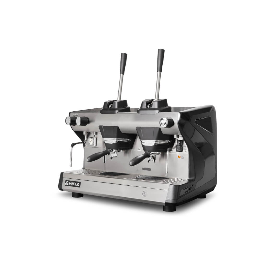 Ekspres dwugrupowy do kawy Classe 5 Leva w kolorze czarnym - przód, lewy bok