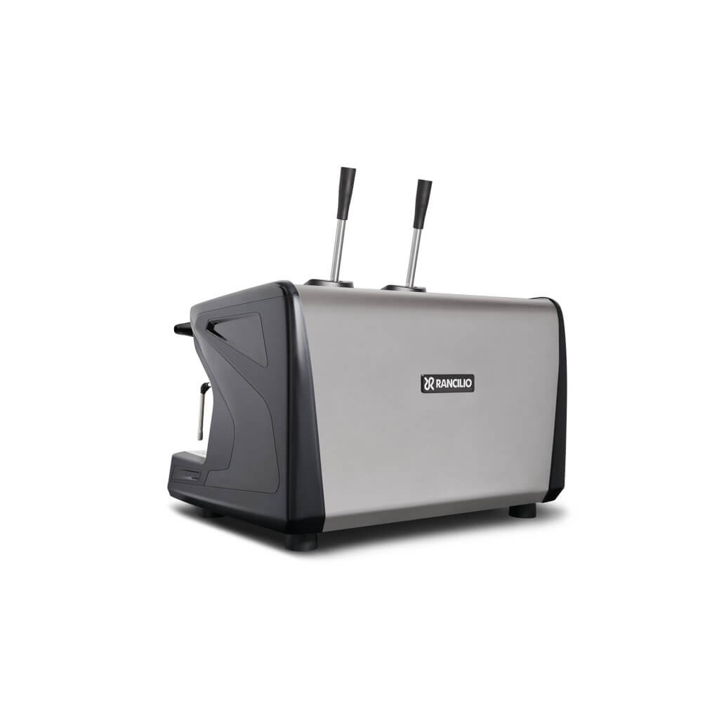 Ekspres 2-grupowy do kawy Classe 5 Leva - czarny, tył, lewy bok Ekspres dwugrupowy do kawy Classe 5 Leva w kolorze czarnym - tył, lewy bok