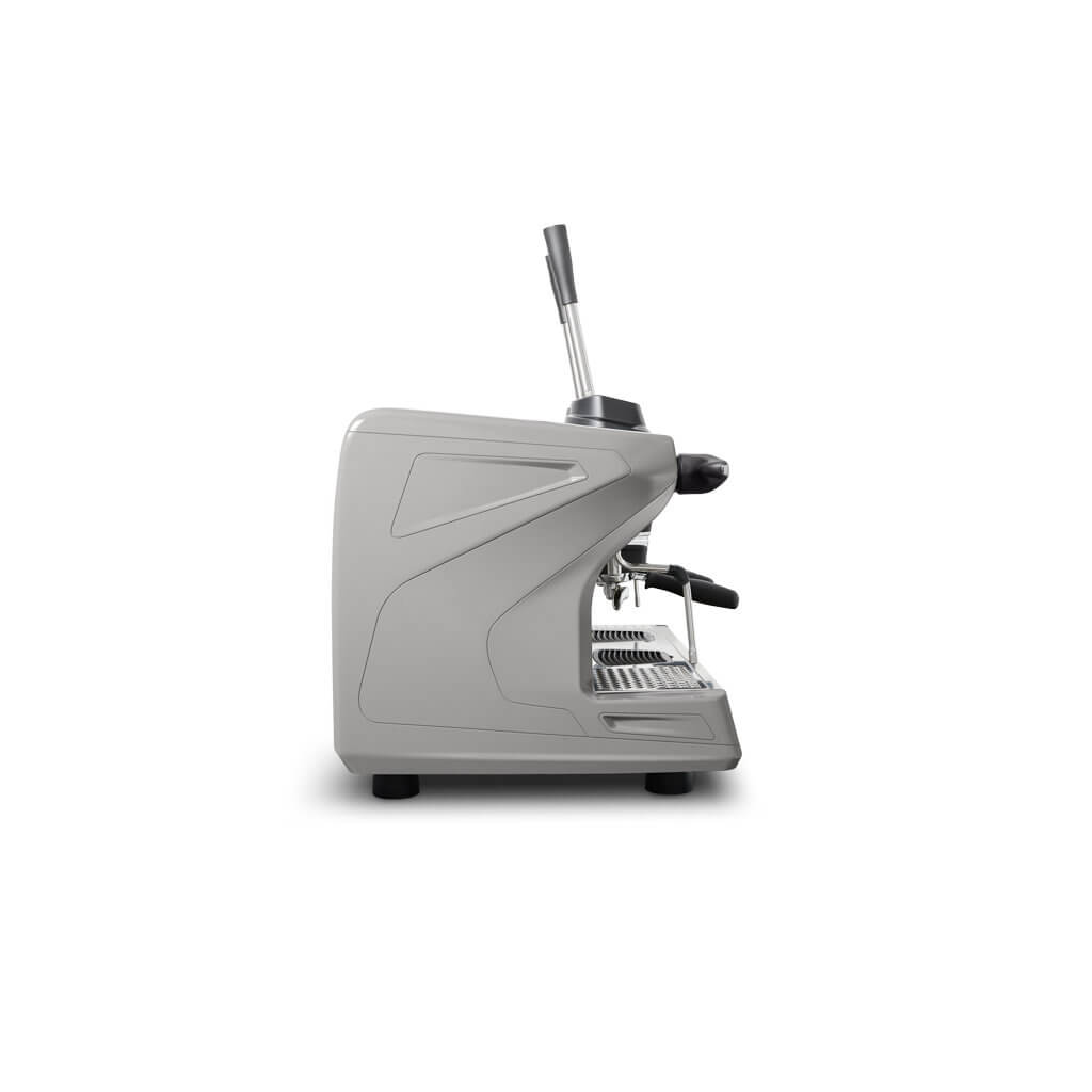 Ekspres 2-grupowy do kawy Classe 5 Leva - szary, prawy bok Ekspres dwugrupowy do kawy Classe 5 Leva w kolorze szarym - prawy bok