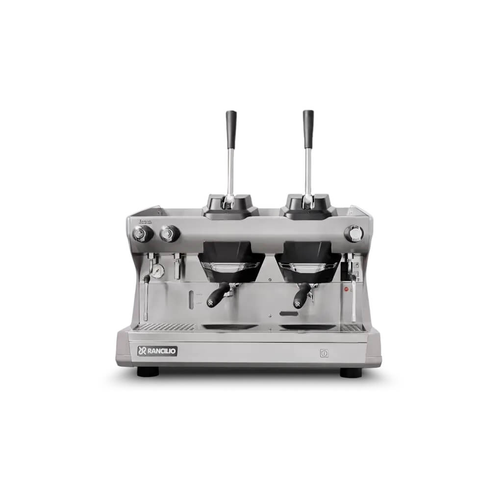Ekspres dwugrupowy do kawy Classe 5 Leva w kolorze szarym - przód