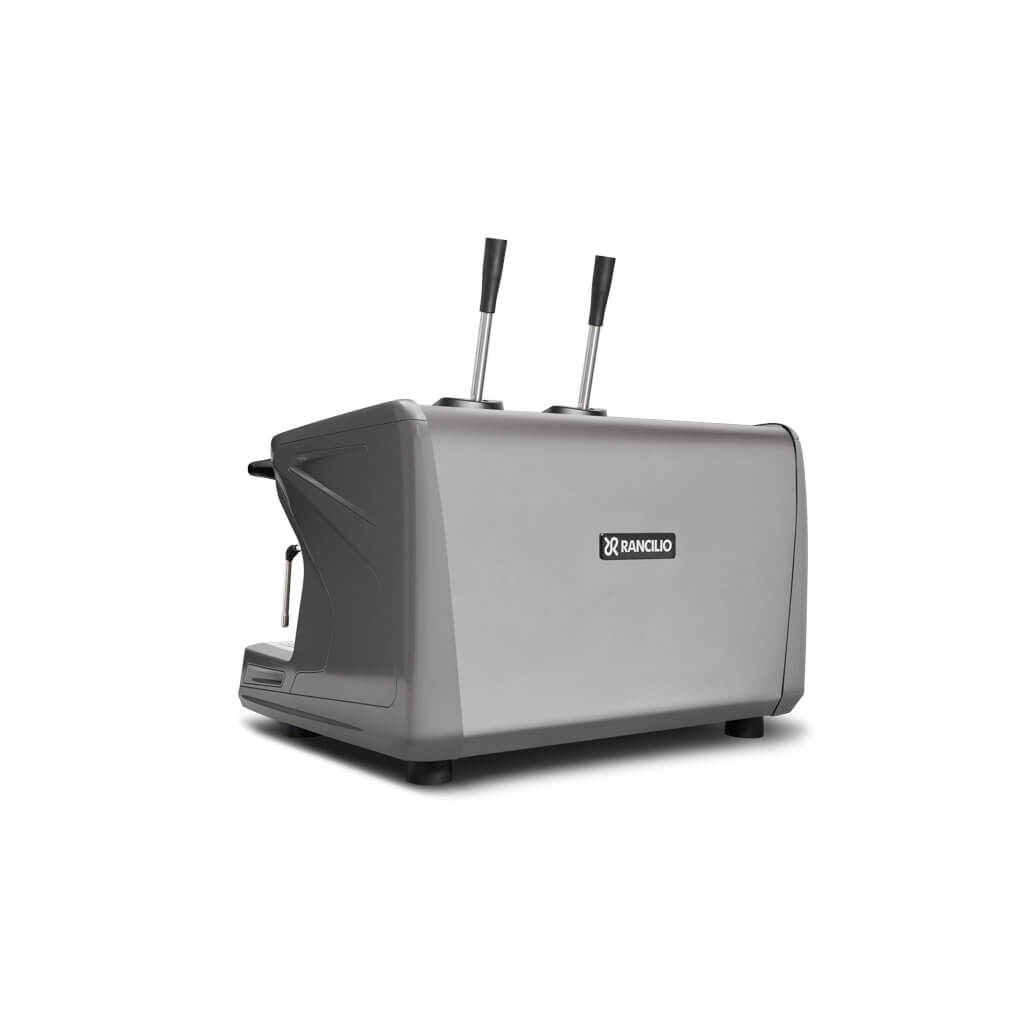 Ekspres 2-grupowy do kawy Classe 5 Leva - szary, tył, lewy bok Ekspres dwugrupowy do kawy Classe 5 Leva w kolorze szarym - tył, lewy bok