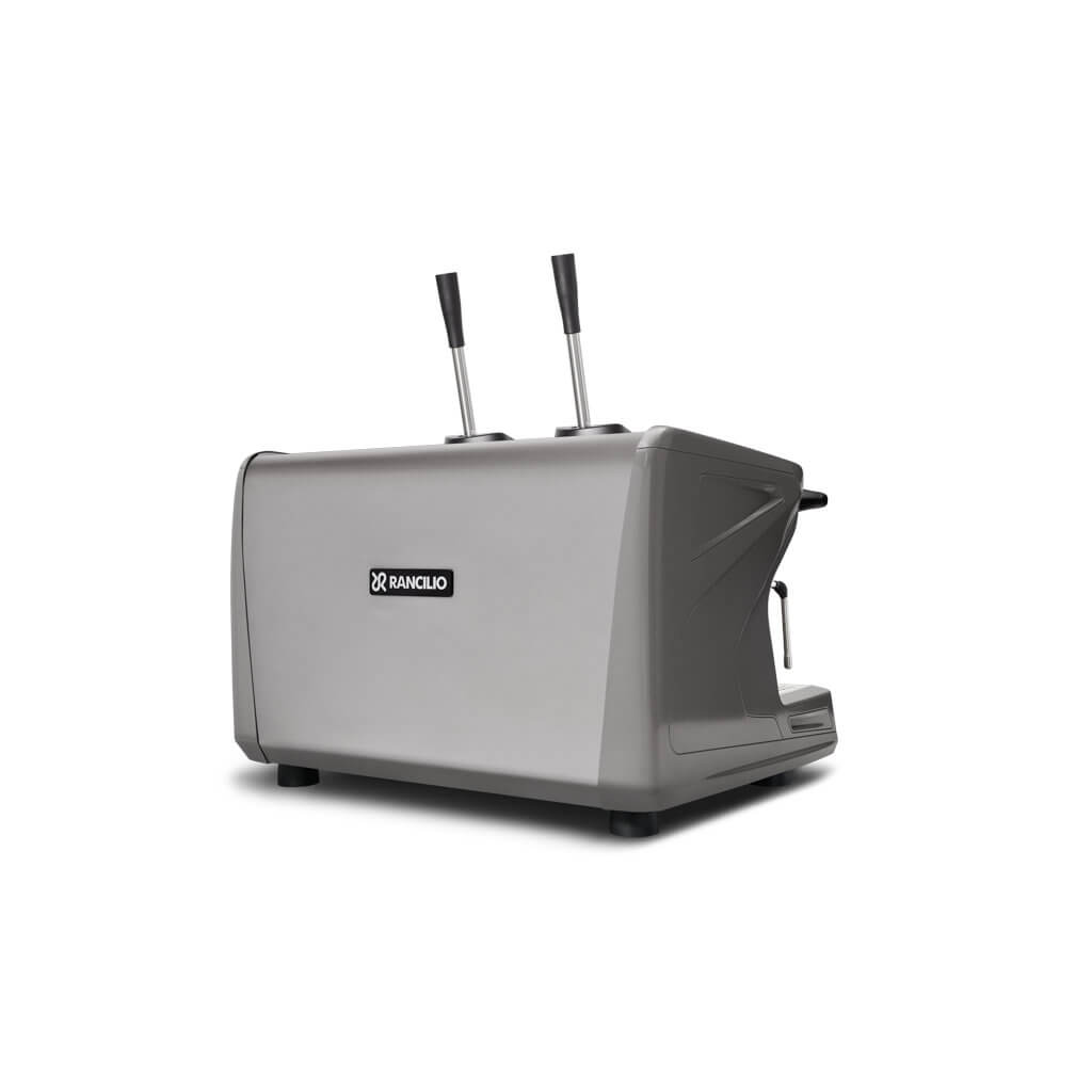 Ekspres 2-grupowy do kawy Classe 5 Leva - szary, tył, prawy bok Ekspres dwugrupowy do kawy Classe 5 Leva w kolorze szarym - tył, prawy bok