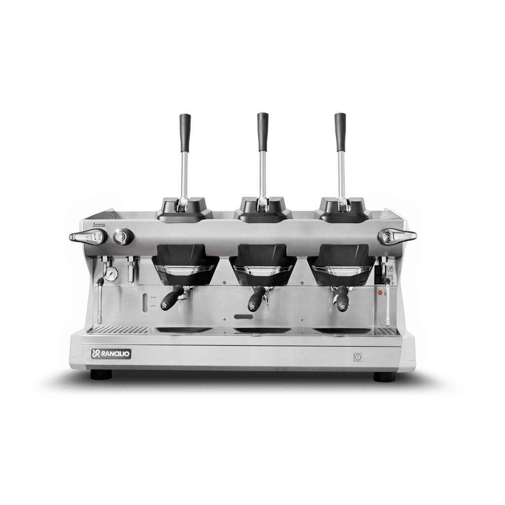 Ekspres 3-grupowy do kawy Classe 5 Leva - biały, przód Ekspres trzygrupowy do kawy Classe 5 Leva w kolorze białym - przód