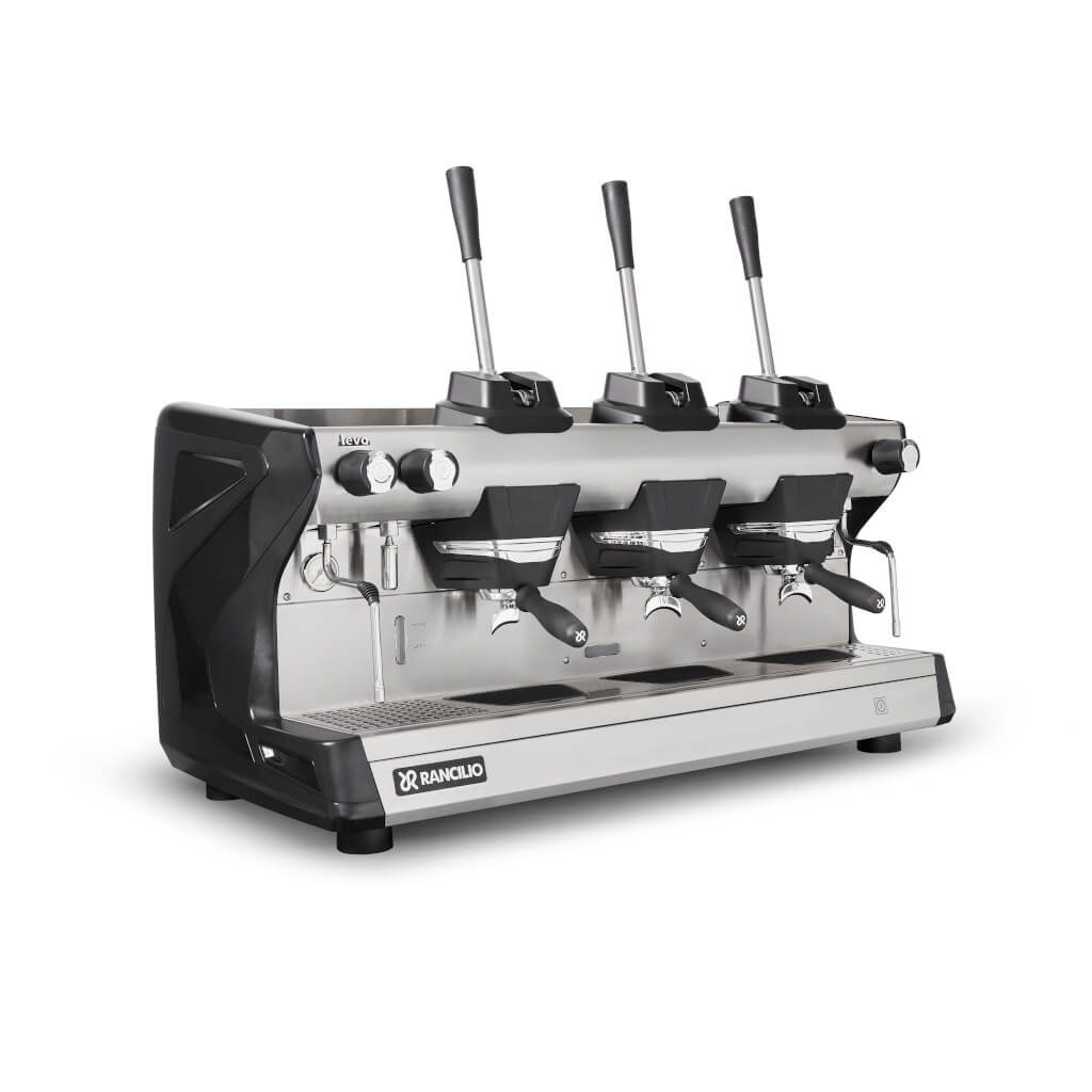 Ekspres trzygrupowy do kawy Classe 5 Leva w kolorze czarnym - przód, prawy bok