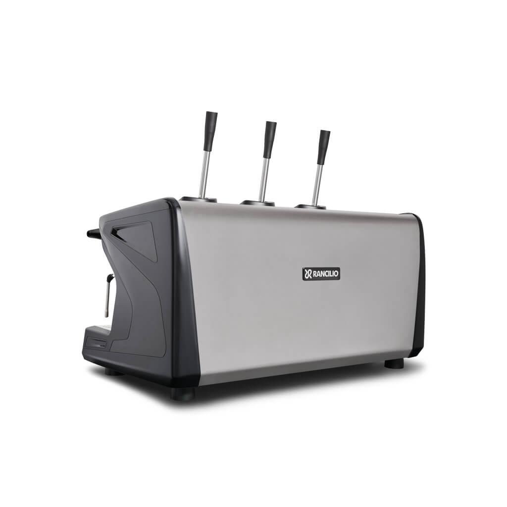 Ekspres 3-grupowy do kawy Classe 5 Leva - czarny, tył, lewy bok Ekspres trzygrupowy do kawy Classe 5 Leva w kolorze czarnym - tył, lewy bok