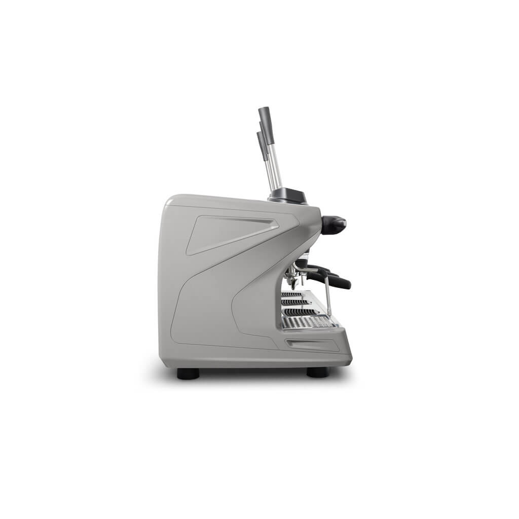 Ekspres 3-grupowy do kawy Classe 5 Leva - szary, prawy bok Ekspres trzygrupowy do kawy Classe 5 Leva w kolorze szarym - prawy bok
