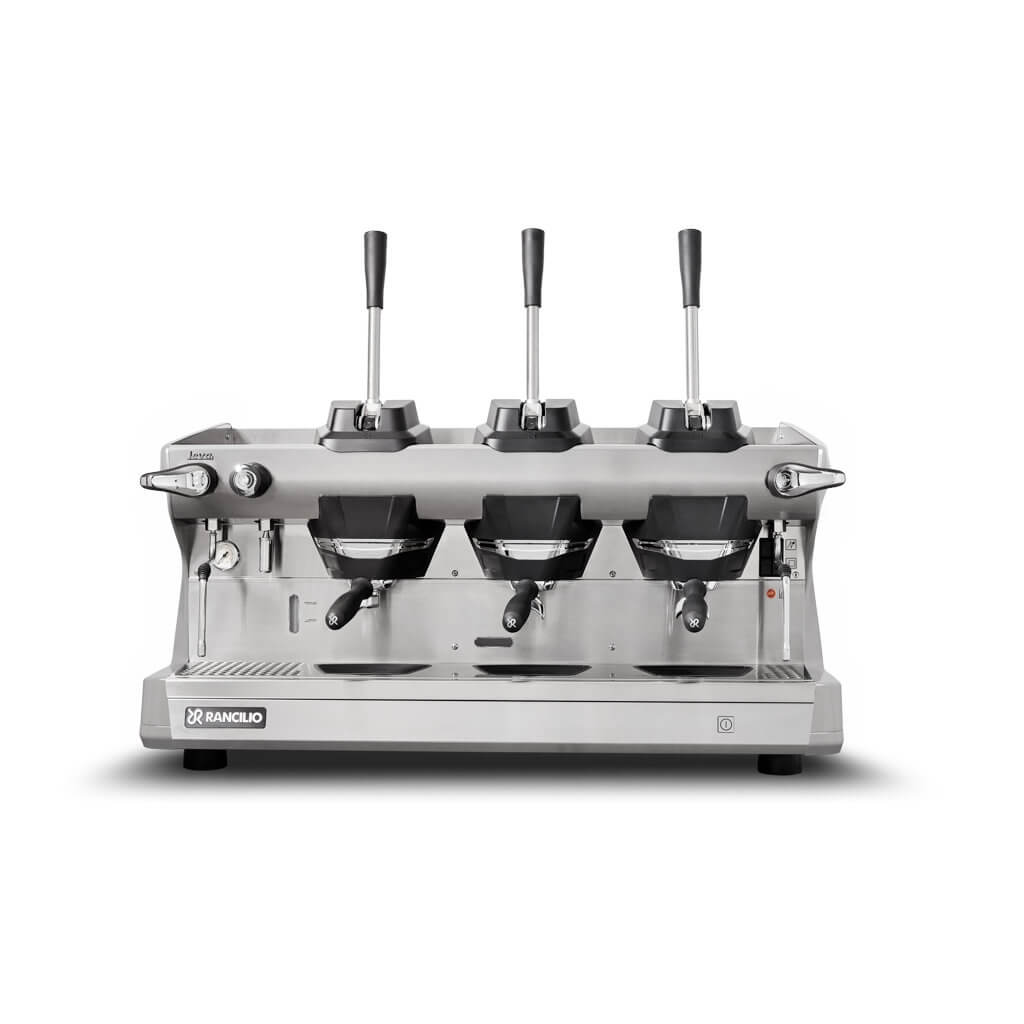 Ekspres 3-grupowy do kawy Classe 5 Leva - szary, przód Ekspres trzygrupowy do kawy Classe 5 Leva w kolorze szarym - przód