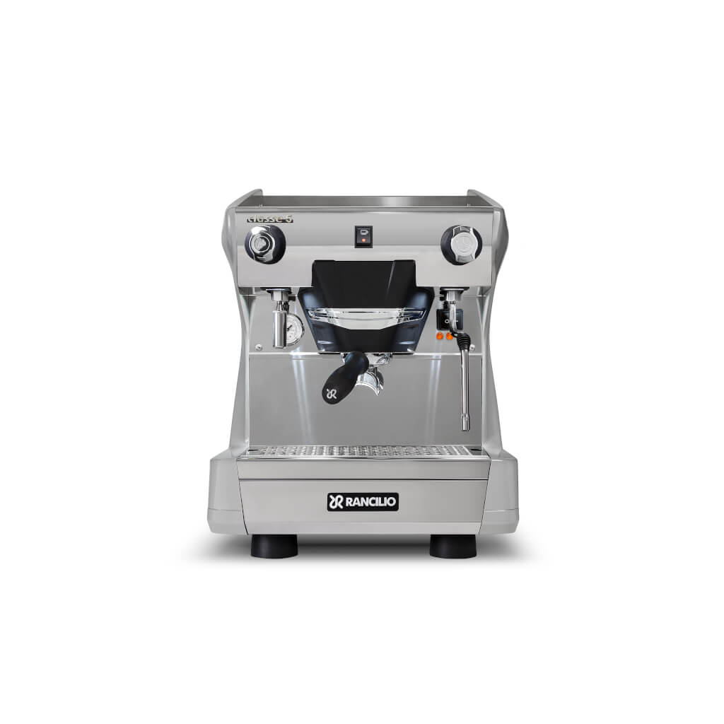 Ekspres jednogrupowy ze zbiornikiem do kawy Classe 5 S w kolorze szarym - przód