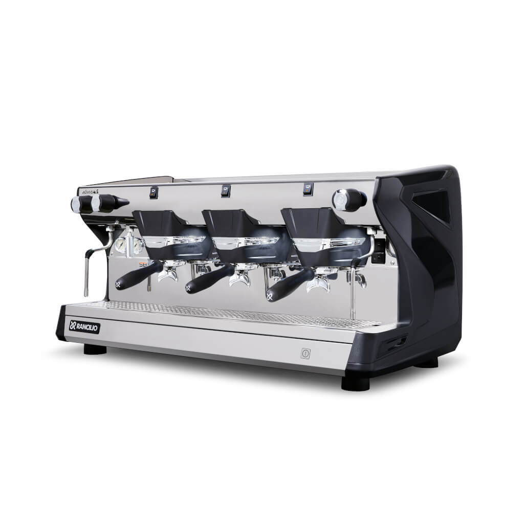 Ekspres trzygrupowy do kawy Classe 5 S w kolorze czarnym - przód, lewy bok