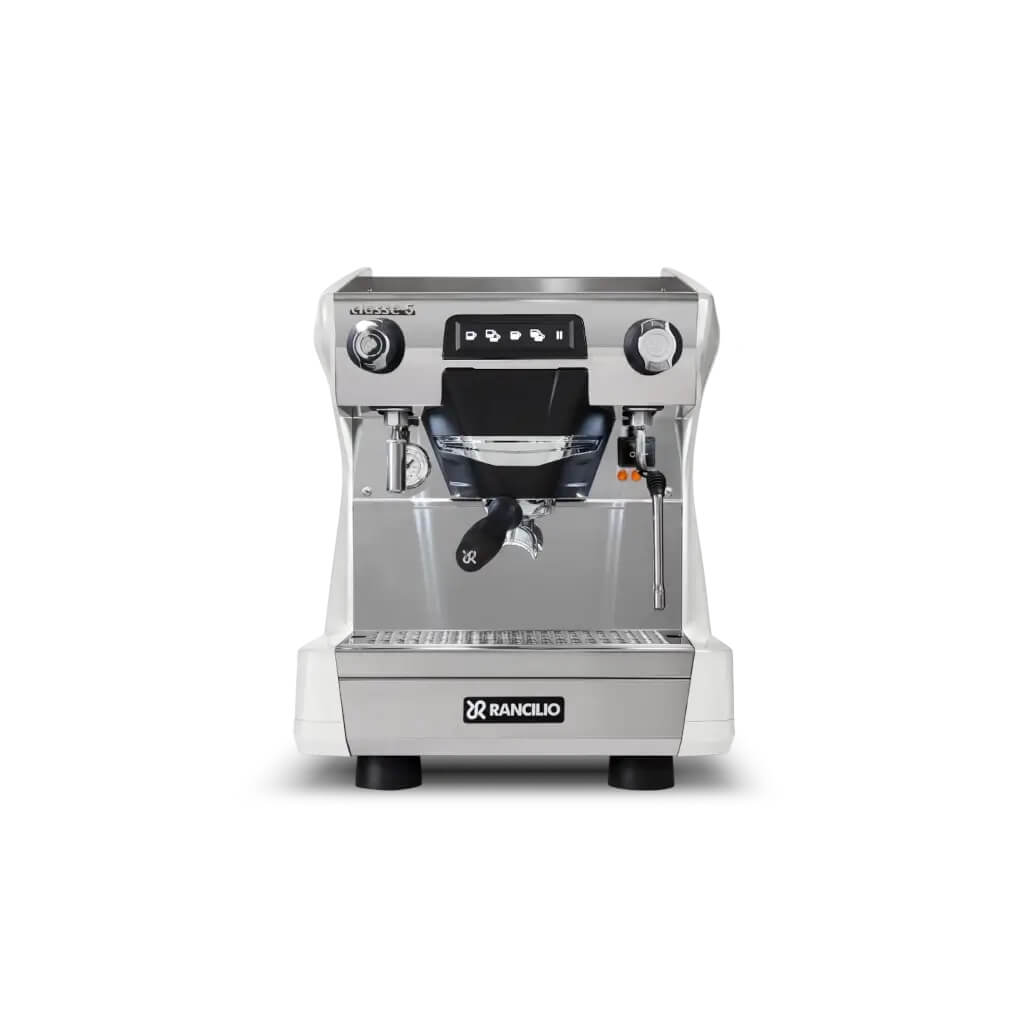 Ekspres jednogrupowy do kawy Classe 5 USB w kolorze białym - przód