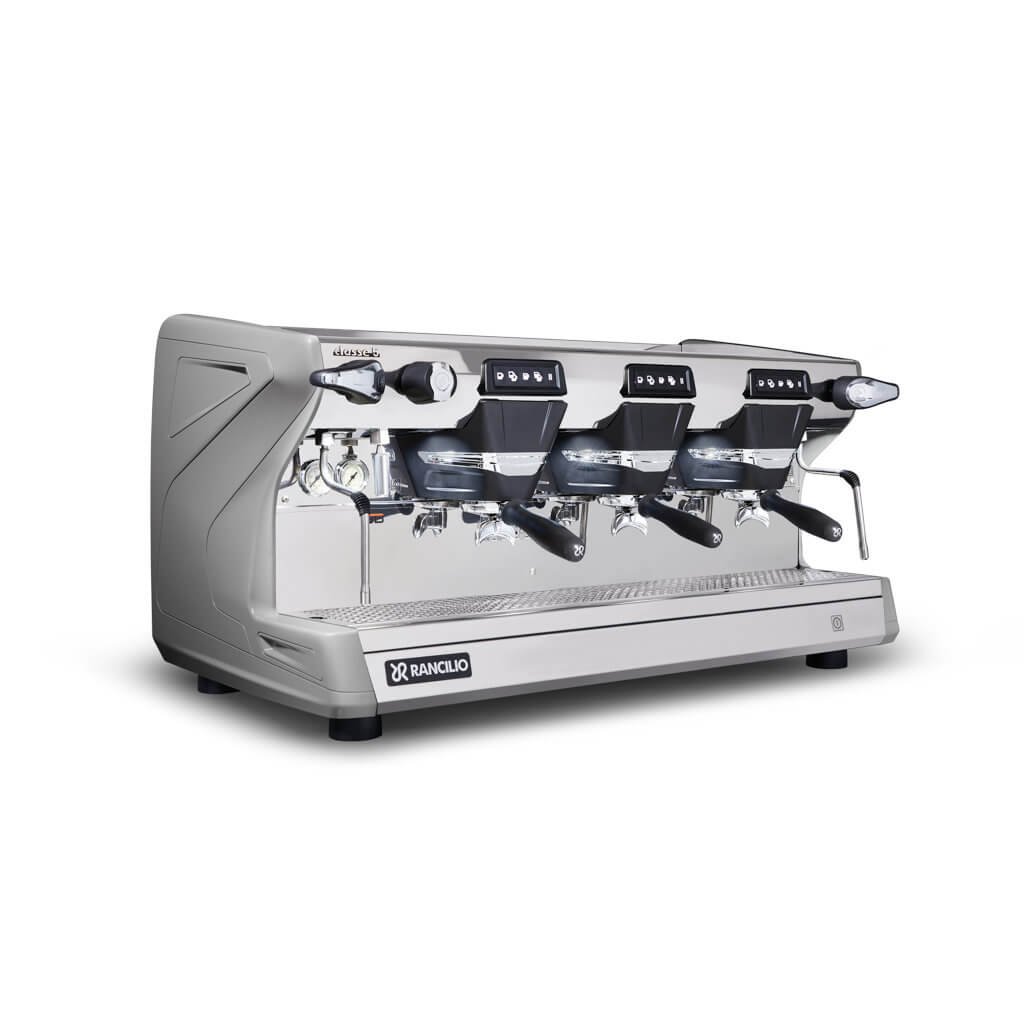 Ekspres trzygrupowy do kawy Classe 5 USB w kolorze szarym - przód, prawy bok