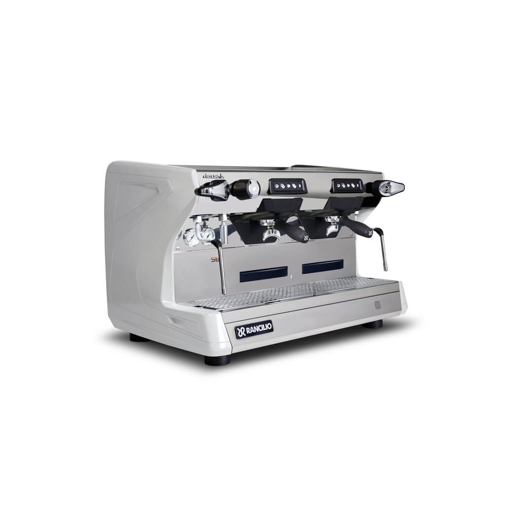 Ekspres dwugrupowy do kawy Classe 5 USB Wysoka Grupa w kolorze białym - przód, prawy bok