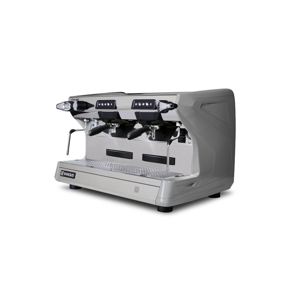 Ekspres dwugrupowy do kawy Classe 5 USB Wysoka Grupa w kolorze szarym - przód, lewy bok