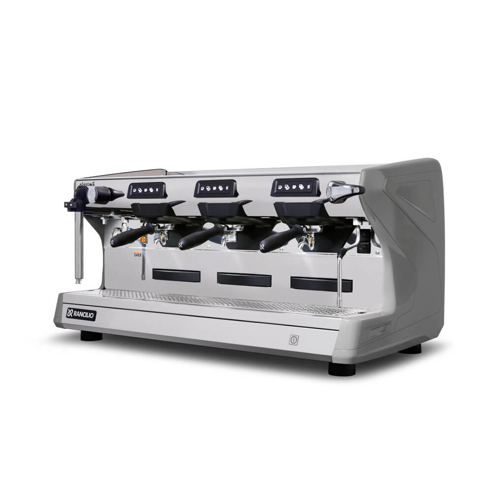 Ekspres trzygrupowy do kawy Classe 5 USB Wysoka Grupa w kolorze szarym - przód, lewy bok