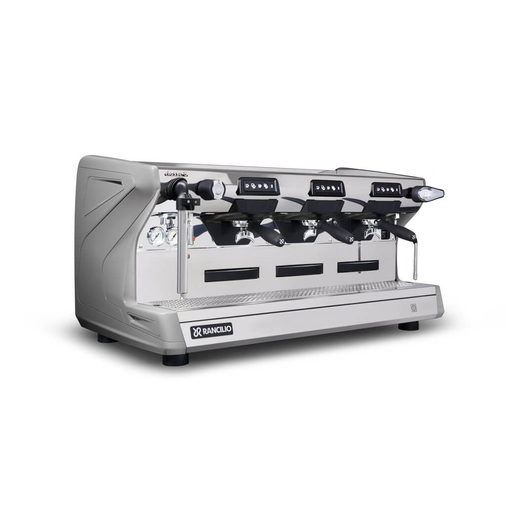 Ekspres trzygrupowy do kawy Classe 5 USB Wysoka Grupa w kolorze szarym - przód, prawy bok