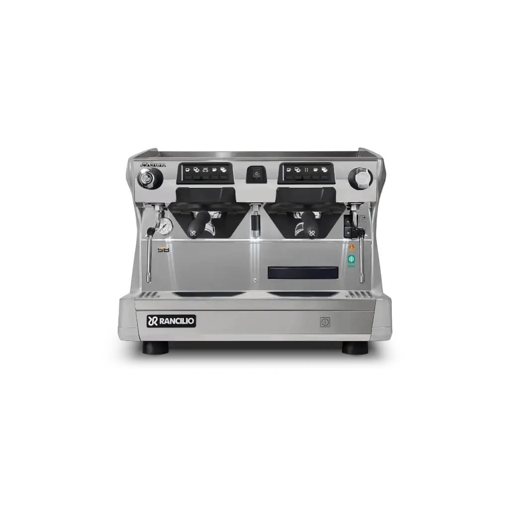 Ekspres dwugrupowy Compact do kawy Classe 5 Eco Crono Wysoka Grupa w kolorze szarym - przód