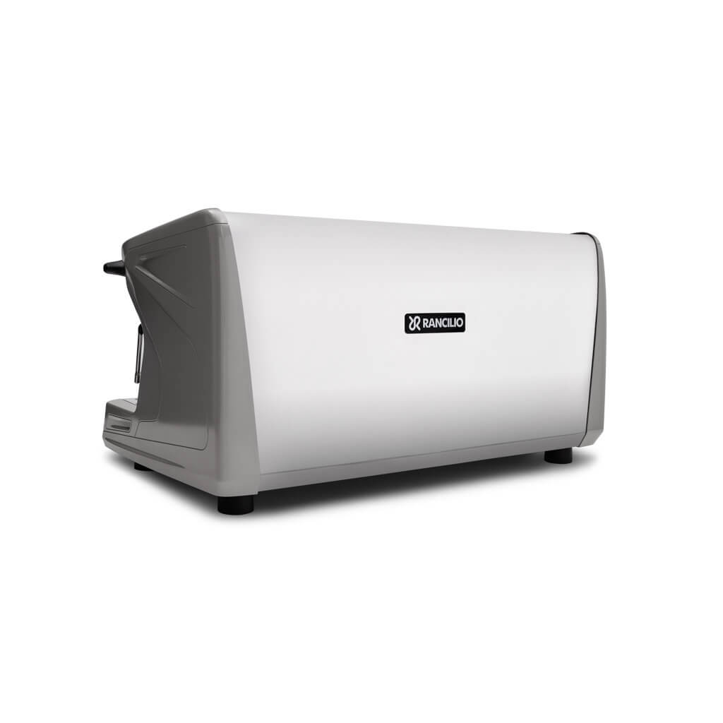 Ekspres 3-grupowy do kawy Classe 7 S - szary, tył, lewy bok Ekspres trzygrupowy do kawy Classe 7 S w kolorze szarym - tył, lewy bok