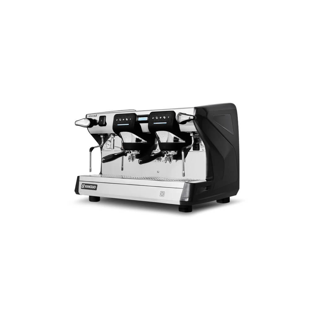 Ekspres dwugrupowy do kawy Classe 7 USB w kolorze czarnym - przód, lewy bok