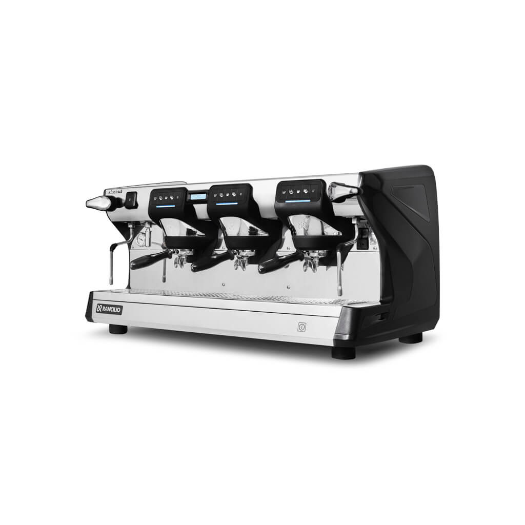 Ekspres trzygrupowy do kawy Classe 7 USB w kolorze czarnym - przód, lewy bok