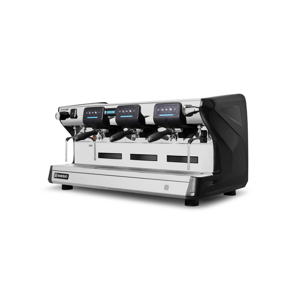 Ekspres trzygrupowy do kawy Classe 7 USB Wysoka Grupa w kolorze czarnym - przód, lewy bok