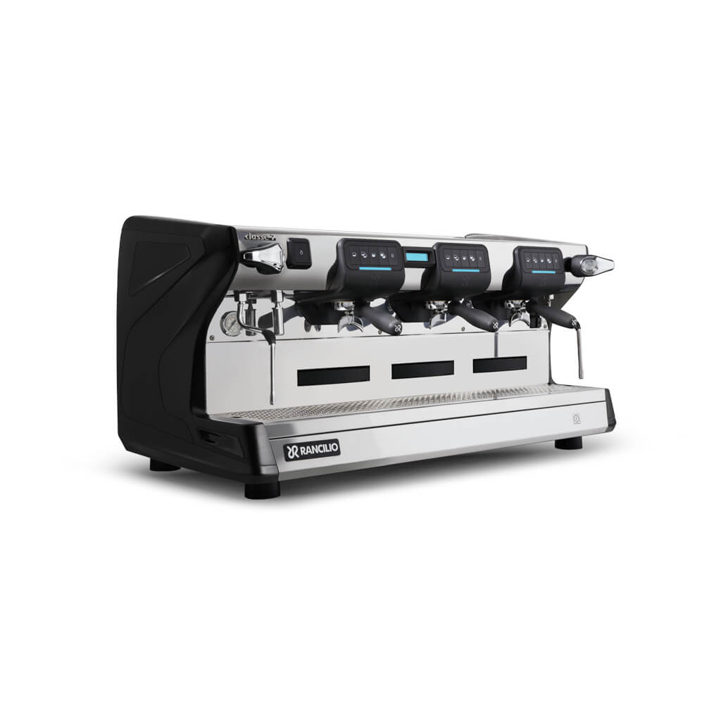 Ekspres trzygrupowy do kawy Classe 7 USB Wysoka Grupa w kolorze czarnym - przód, prawy bok