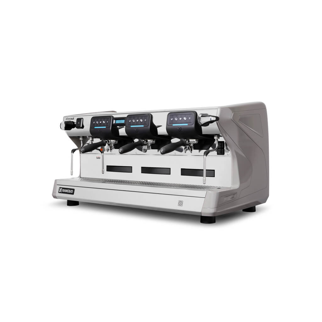 Ekspres trzygrupowy do kawy Classe 7 USB Wysoka Grupa w kolorze szarym - przód, lewy bok