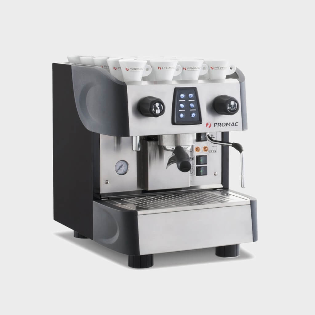 Ekspres dwugrupowy do kawy Compact ME - przód, prawy bok