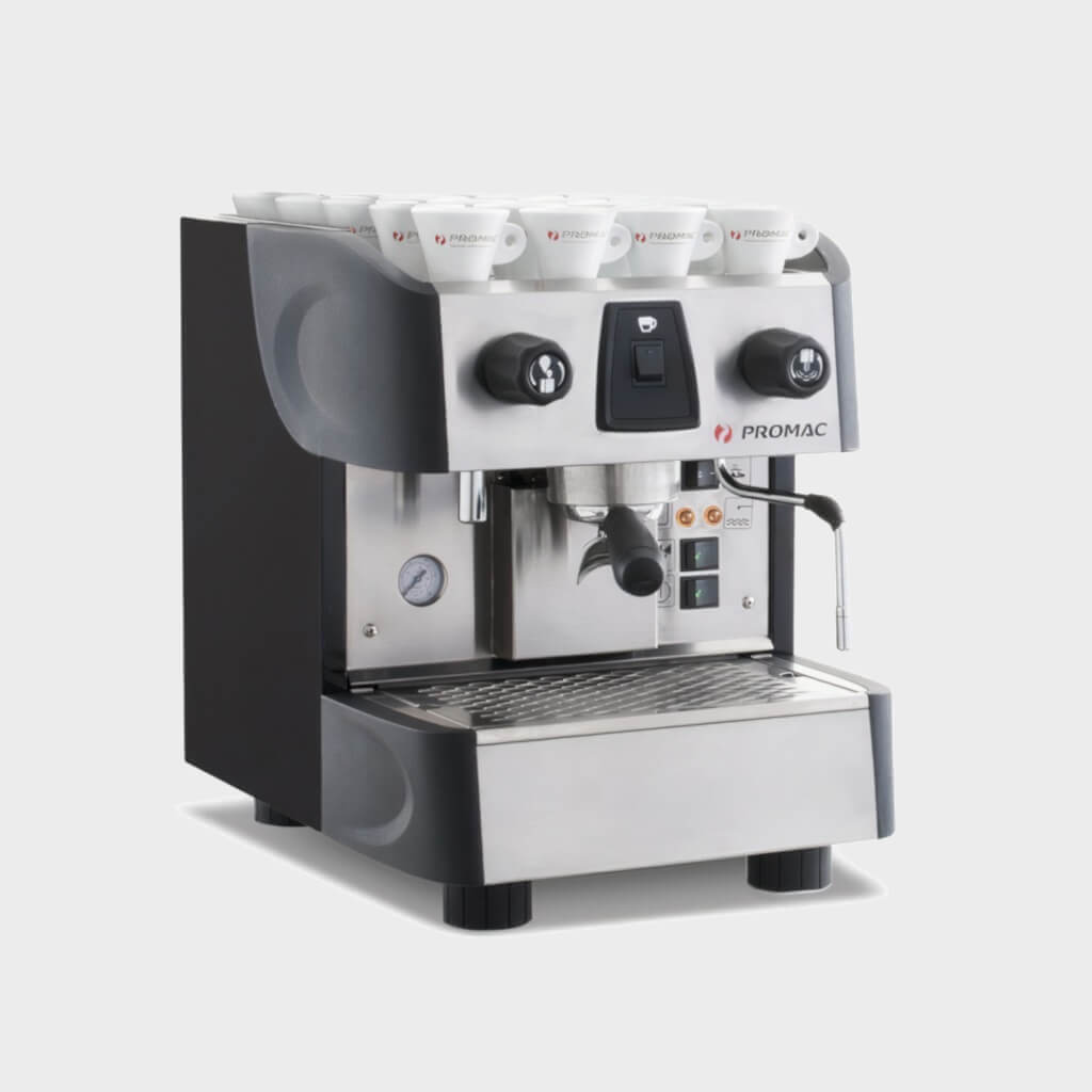 Ekspres dwugrupowy do kawy Compact PU - przód, prawy bok