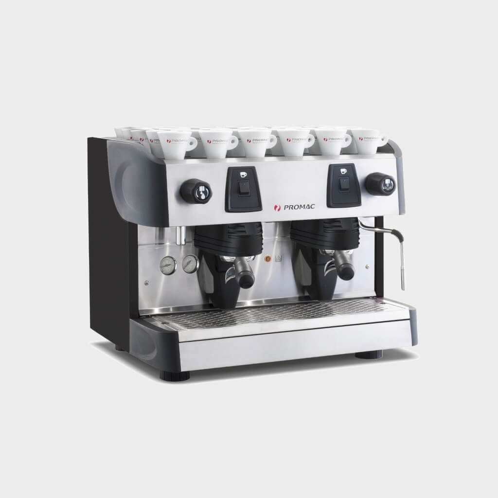 Ekspres dwugrupowy do kawy Compact PU - przód, prawy bok