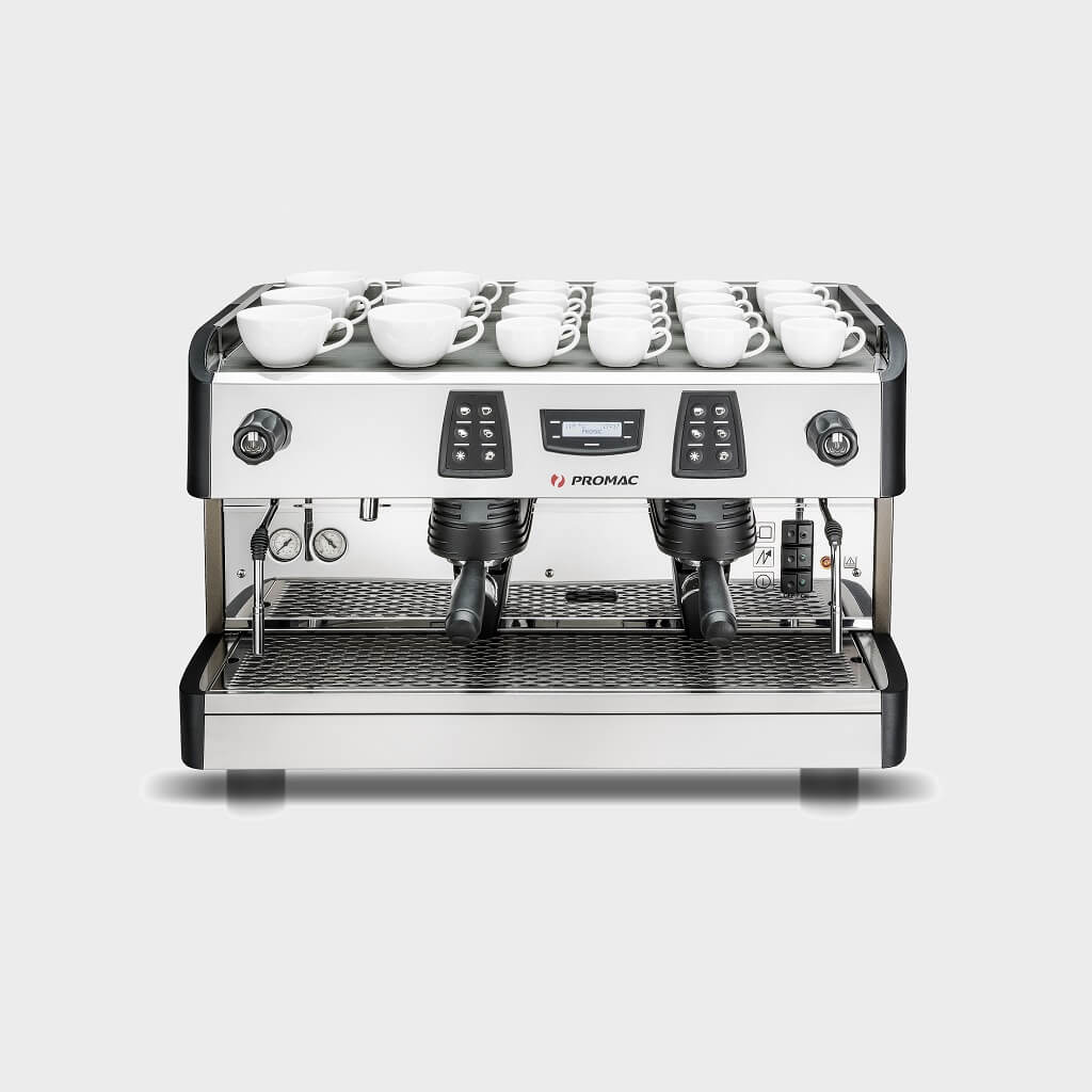 Ekspres dwugrupowy do kawy Green Plus w kolorze czarnym - przód