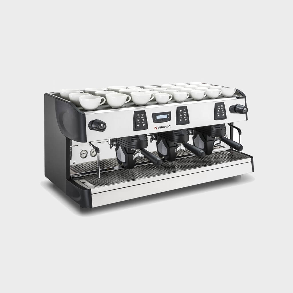 Ekspres trzygrupowy do kawy Green Plus - prawy bok, tył