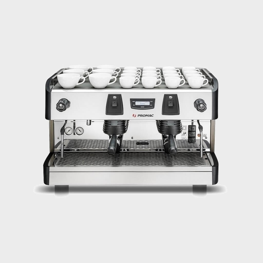 Ekspres dwugrupowy do kawy Green Plus w kolorze czarnym - przód