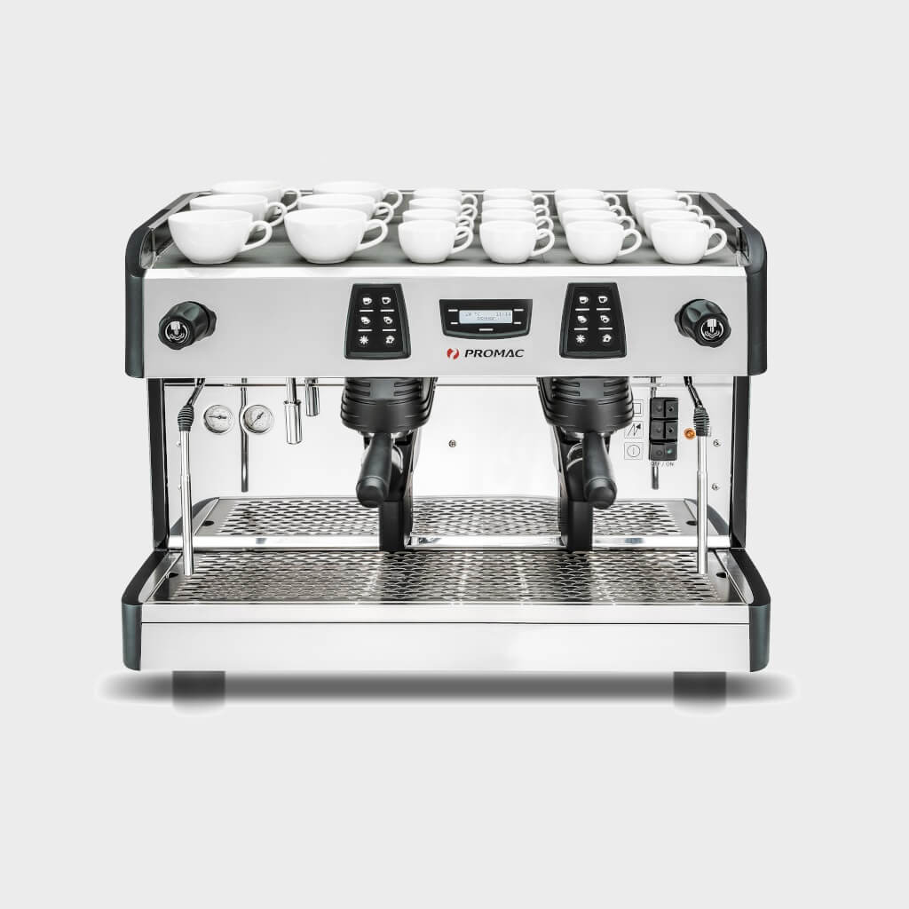 Ekspres dwugrupowy do kawy Green Plus w kolorze czarnym - przód