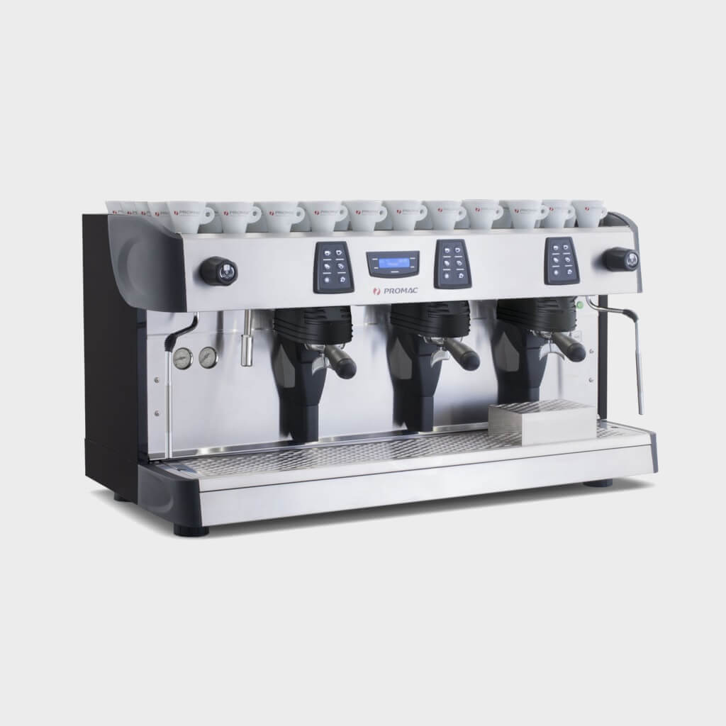 Ekspres trzygrupowy do kawy Green Plus - prawy bok, tył