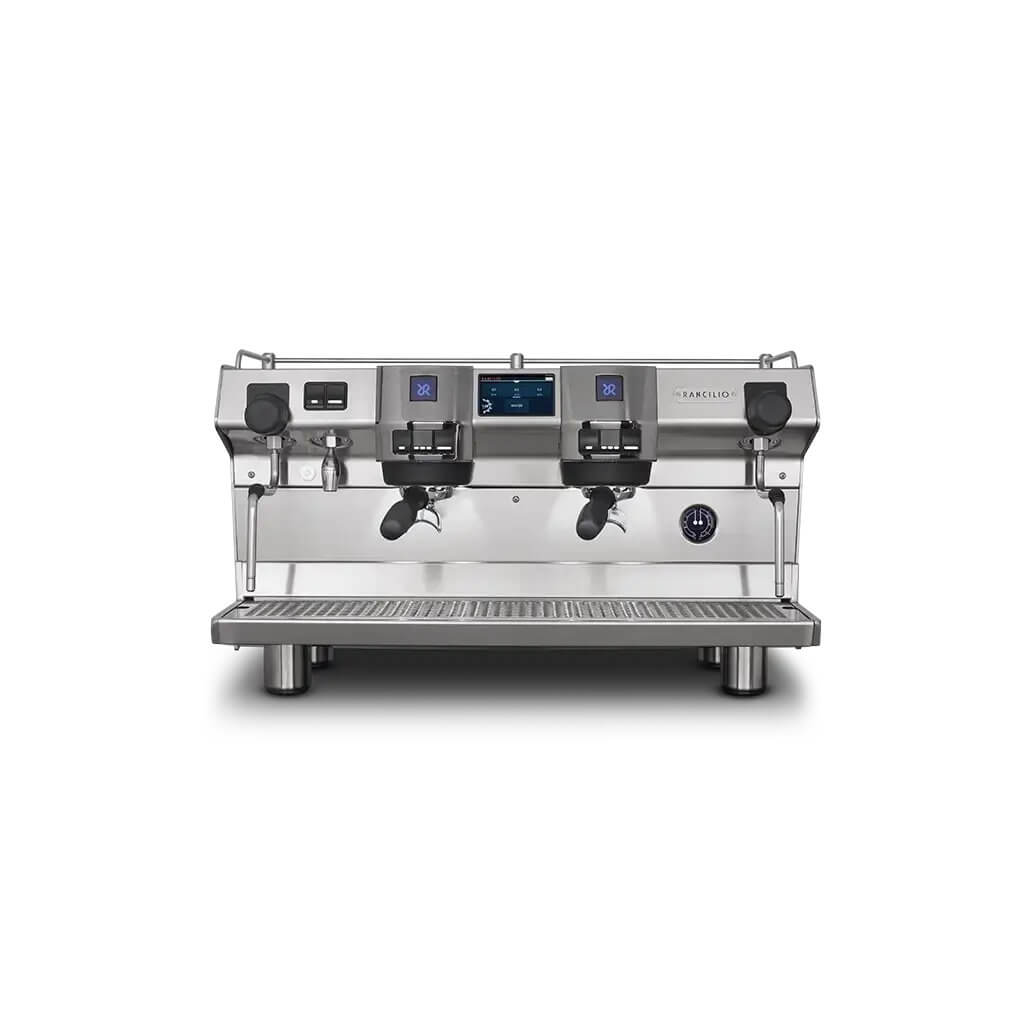 Ekspres dwugrupowy do kawy Invicta w wykończeniu ze stali nierdzewnej - przód