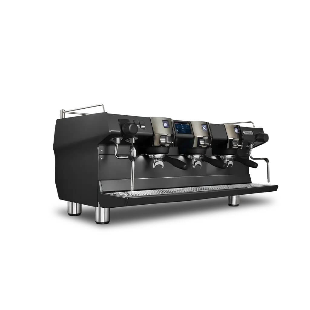 Ekspres trzygrupowy do kawy Invicta w kolorze czarnym - przód, prawy bok