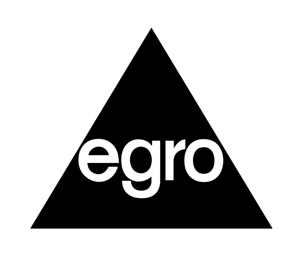 Logo Egro w kolorze czarnym - lata pięćdziesiąte