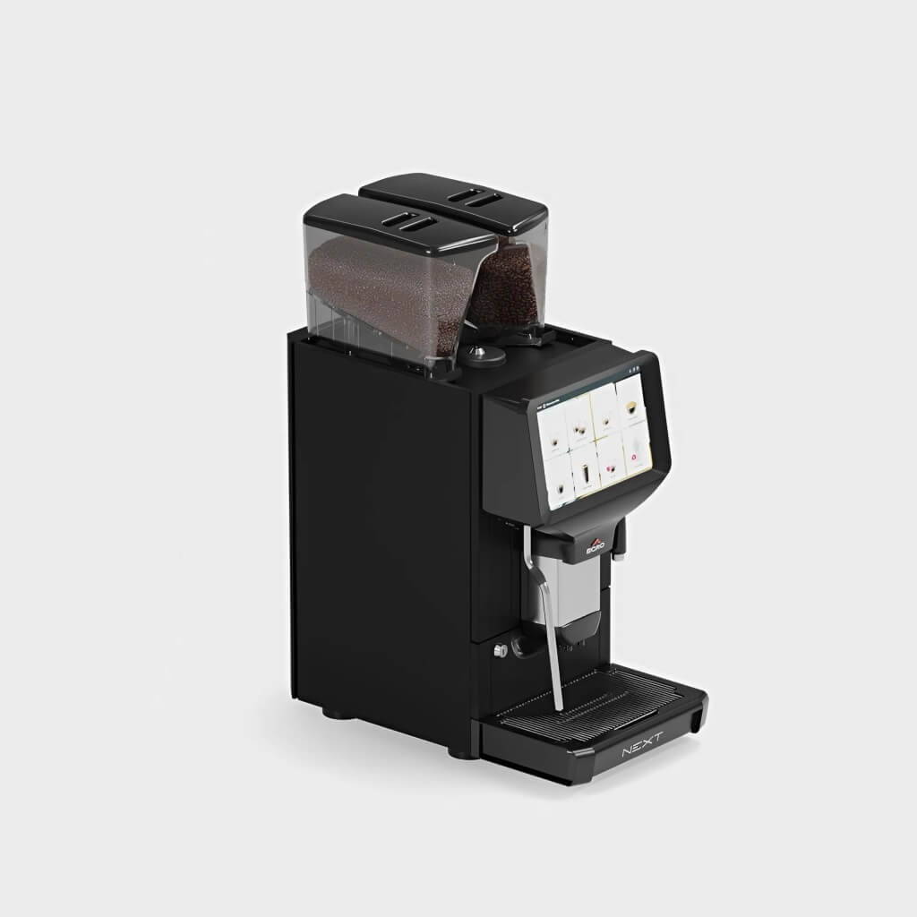 Ekspres do kawy Next Pure Coffee - przód, prawy bok Ekspres do kawy Next Pure Coffee - przód, prawy bok