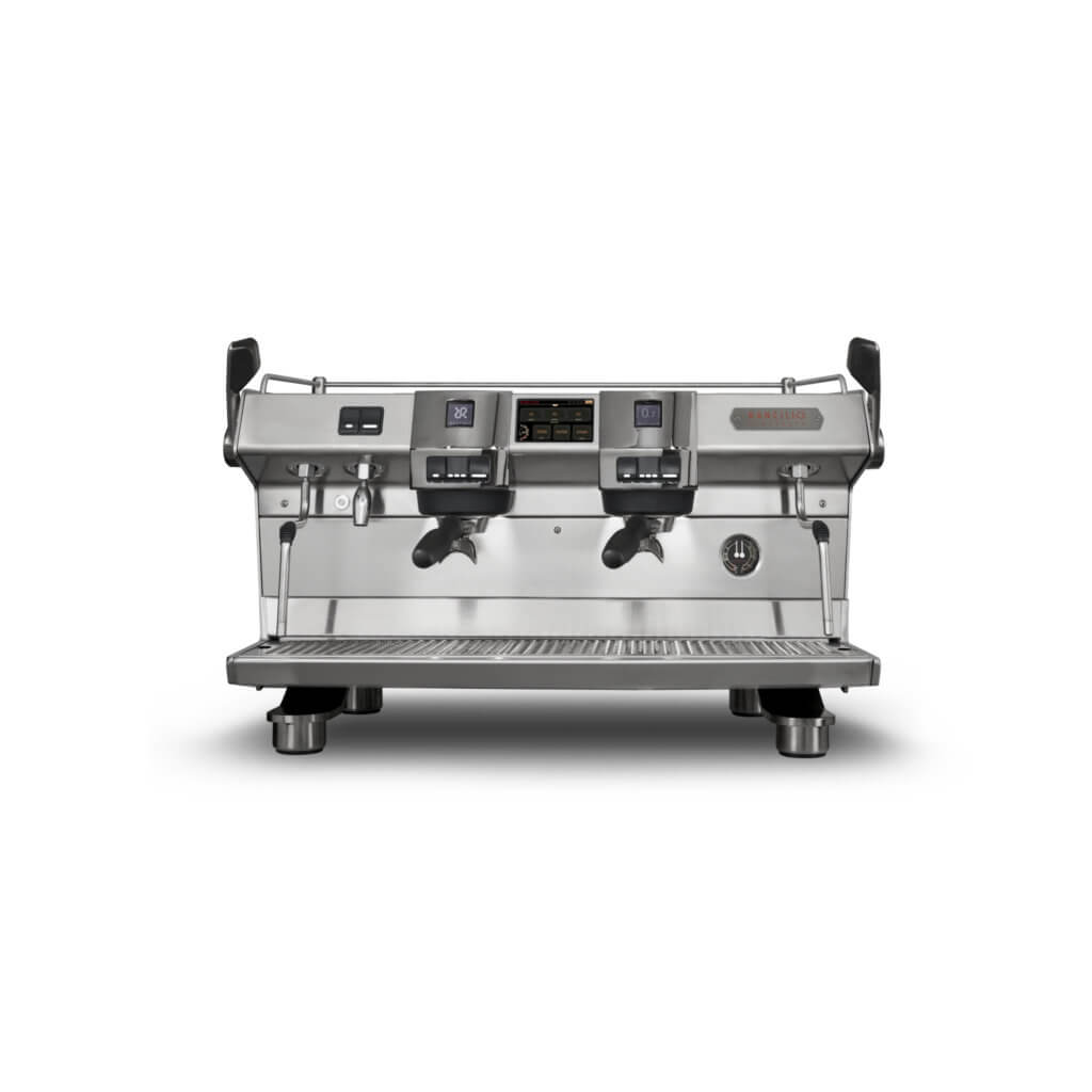 Ekspres dwugrupowy do kawy Invicta w wykończeniu ze stali nierdzewnej - przód