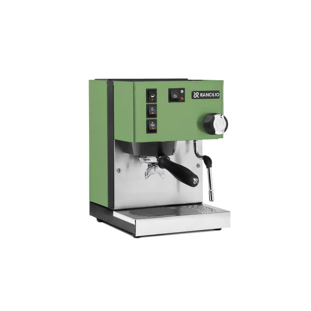 Ekspres do kawy Silvia w kolorze szarozielonym - przód, prawy bok